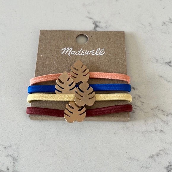 Madewell Four-Pack Palm Leaf Hair Ties - Picture 9 of 13